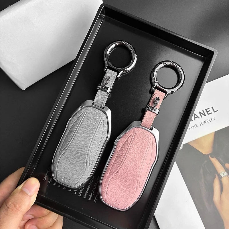 Metal Key Case & Keychain Set – Remote Control Protective Cover