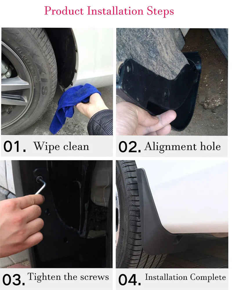 NIO EL8 — Full Set Front & Rear PP Mud Flaps & Mudguard Fenders, Set of 4 (2023–2027)