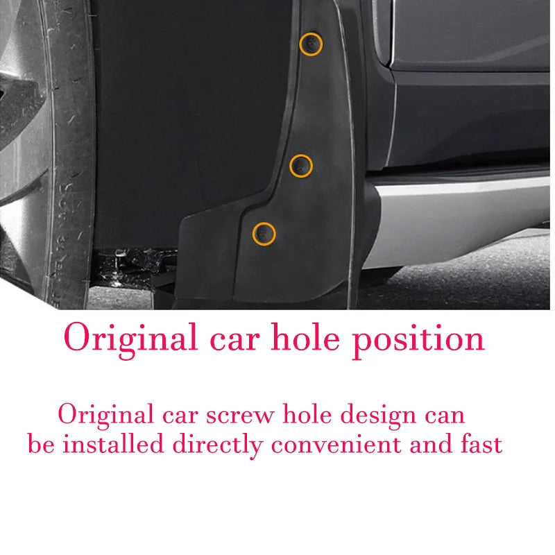 NIO EL8 — Full Set Front & Rear PP Mud Flaps & Mudguard Fenders, Set of 4 (2023–2027)