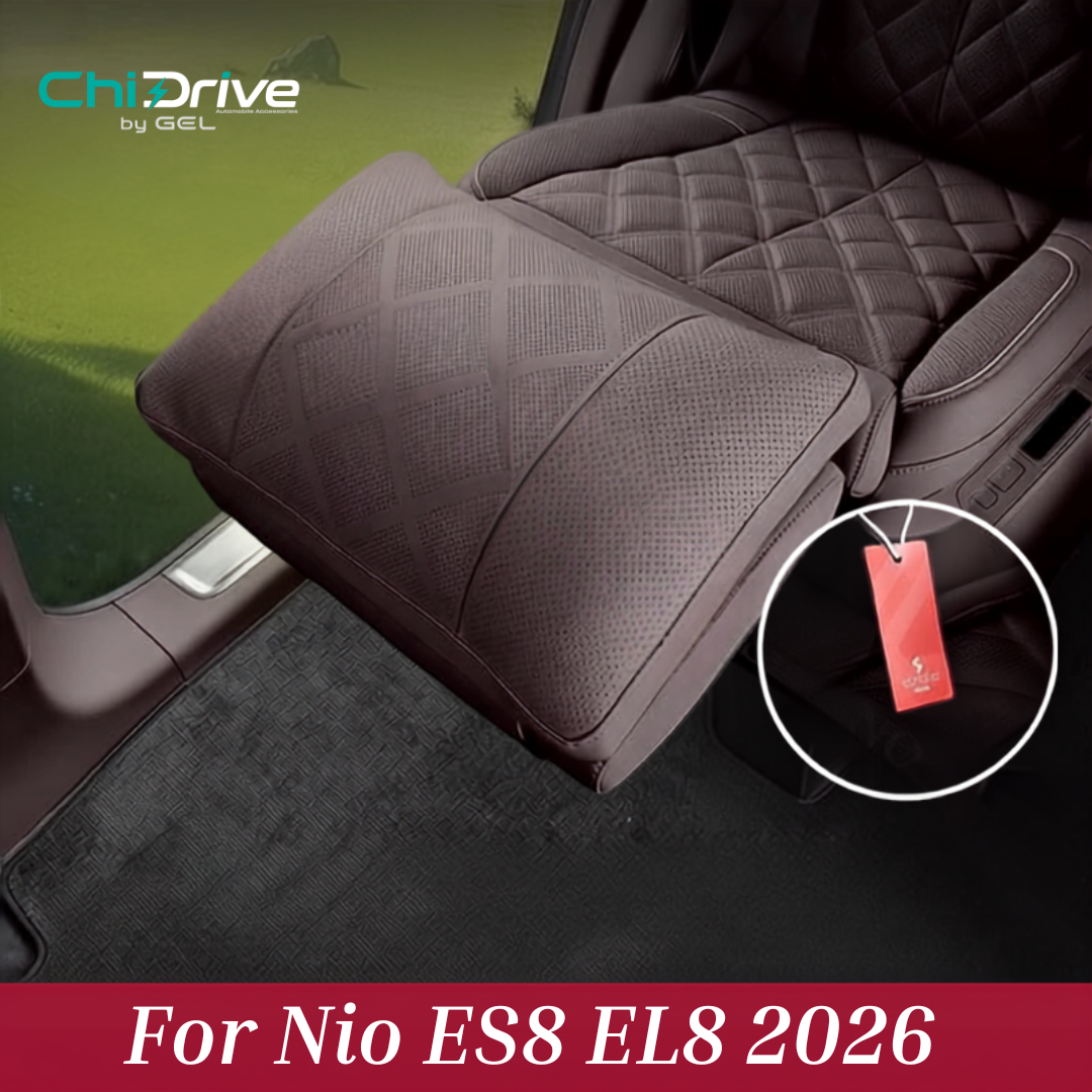NIO EL8 — Mid-Row Leg Rest & Lumbar Support Cushion with Heightening Pad (2026)