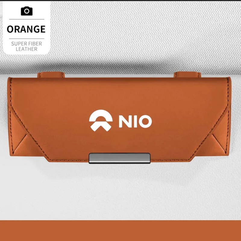 NIO Full Range — Napa Leather Magnetic Visor Sunglasses Holder & Clip