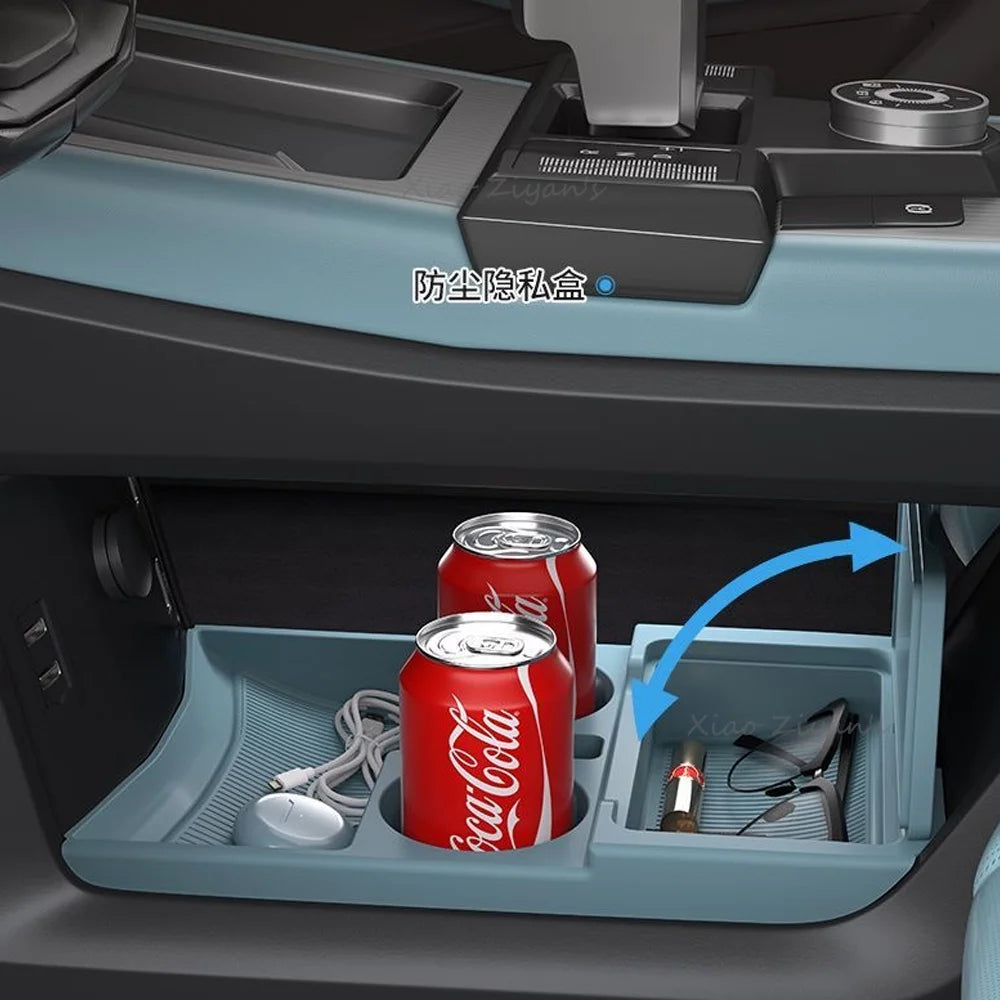 Jetour T1 — Centre Console Storage Box, Wireless Charging Pad & Cup Holder Cover (2024–2026)