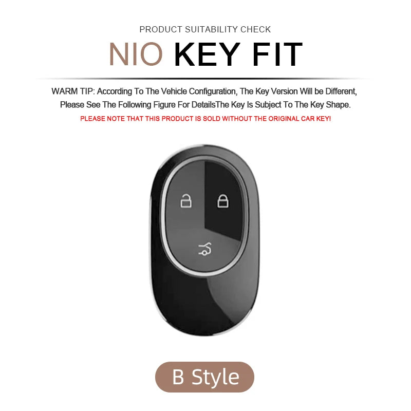 NIO ET5 / ET7 / ES6 / ES7 / ES8 / EC6 / EC7 — Zinc Alloy Key Fob Case & Keychain (Full Range)