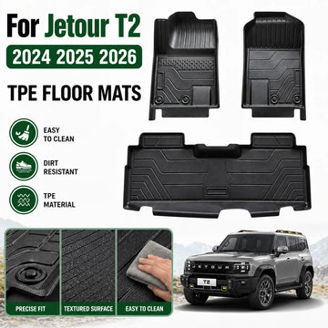 Jetour T2 — 3D TPE Floor Mats & Cargo Liner Set (2024–2026)