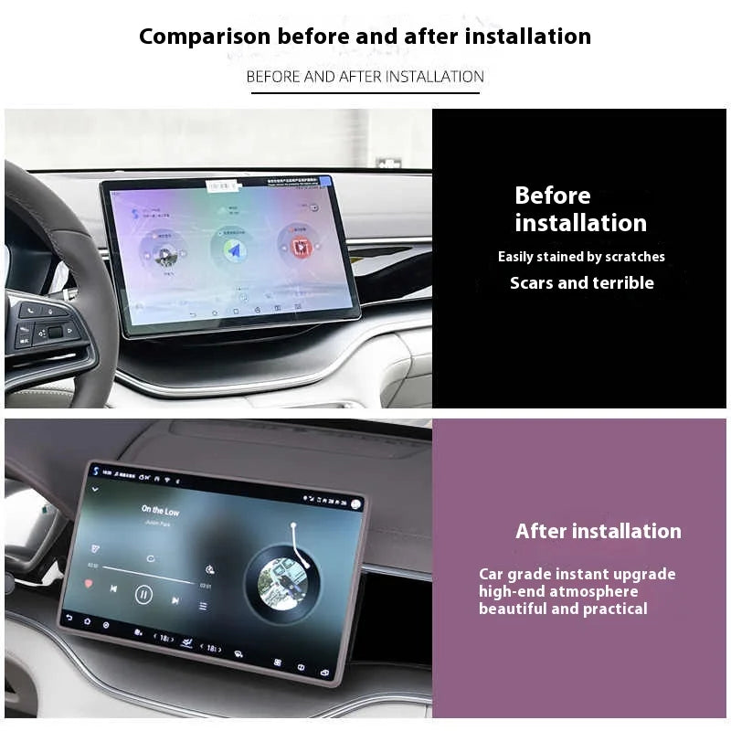 BYD Song Plus DMI / Seal U / Sealion 6 — Silicone Navigation Screen Frame & Central Control Protector
