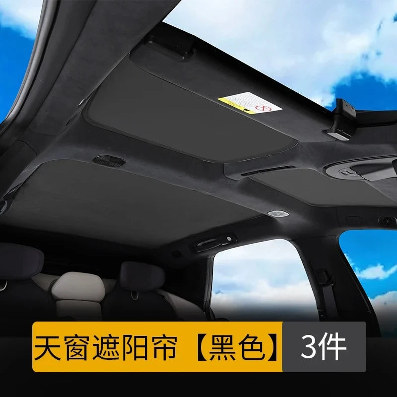 Avatr 12 — Suede Deerskin Velvet Roof & Rear Sunroof Sunshade (2023–2026)