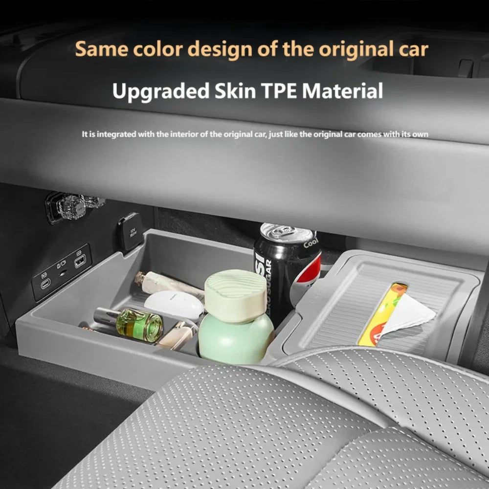 BYD Leopard Ti7 / Titanium 7 — Centre Console Lower Storage Organiser Tray with Cup Holder Mat (2025–2026)