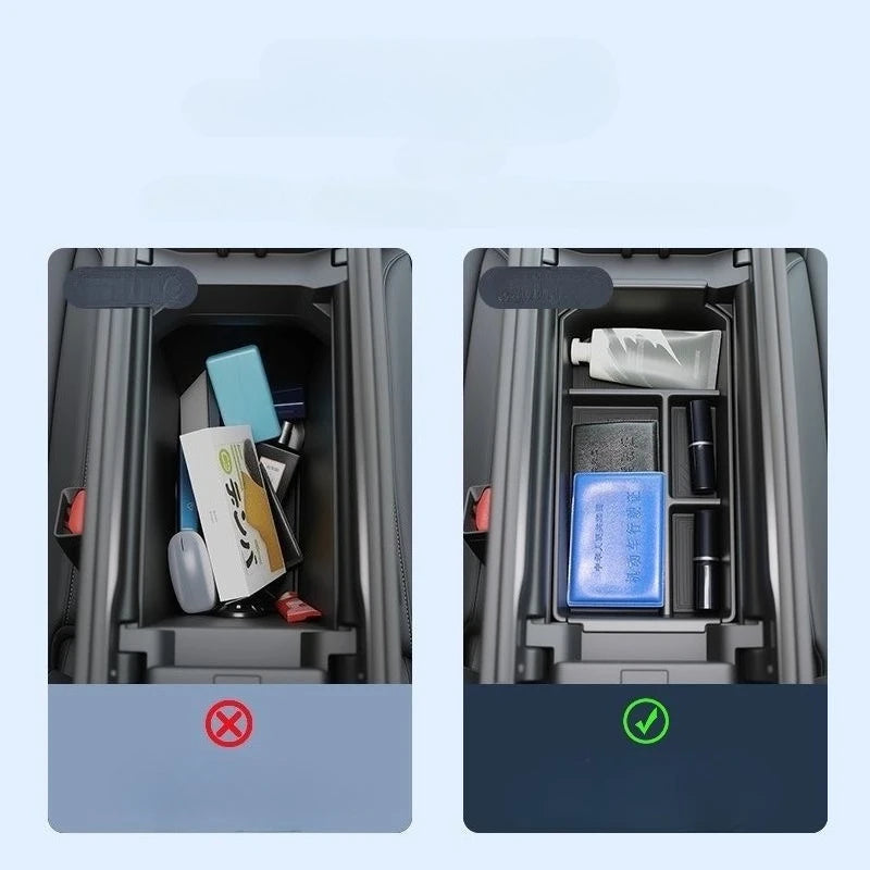 JAECOO J7 PHEV 2024-2026 Armrest Storage Box Central Console Organizer Container Interior Tidying Car Styling Accessories