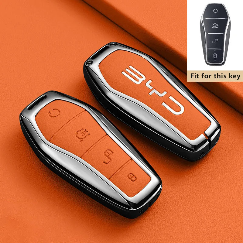 BYD Song Plus Pro / GM-I — Zinc Alloy Key Fob Case & Keychain (2022–2026)