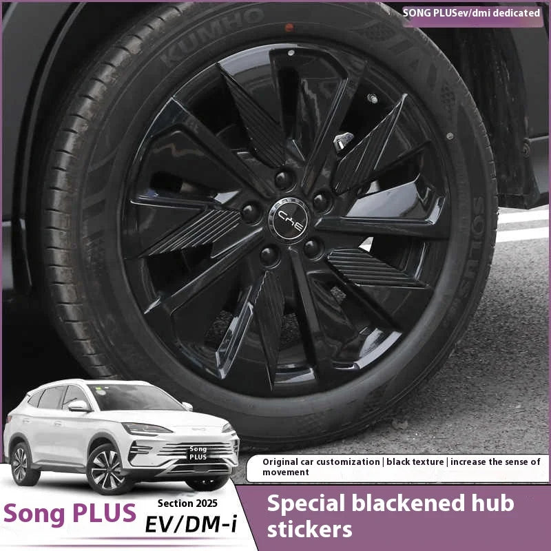 BYD Song Plus DMI / Seal U / Sealion 6 — Black Warrior Wheel Hub Rim Stickers & Exterior Modification Kit