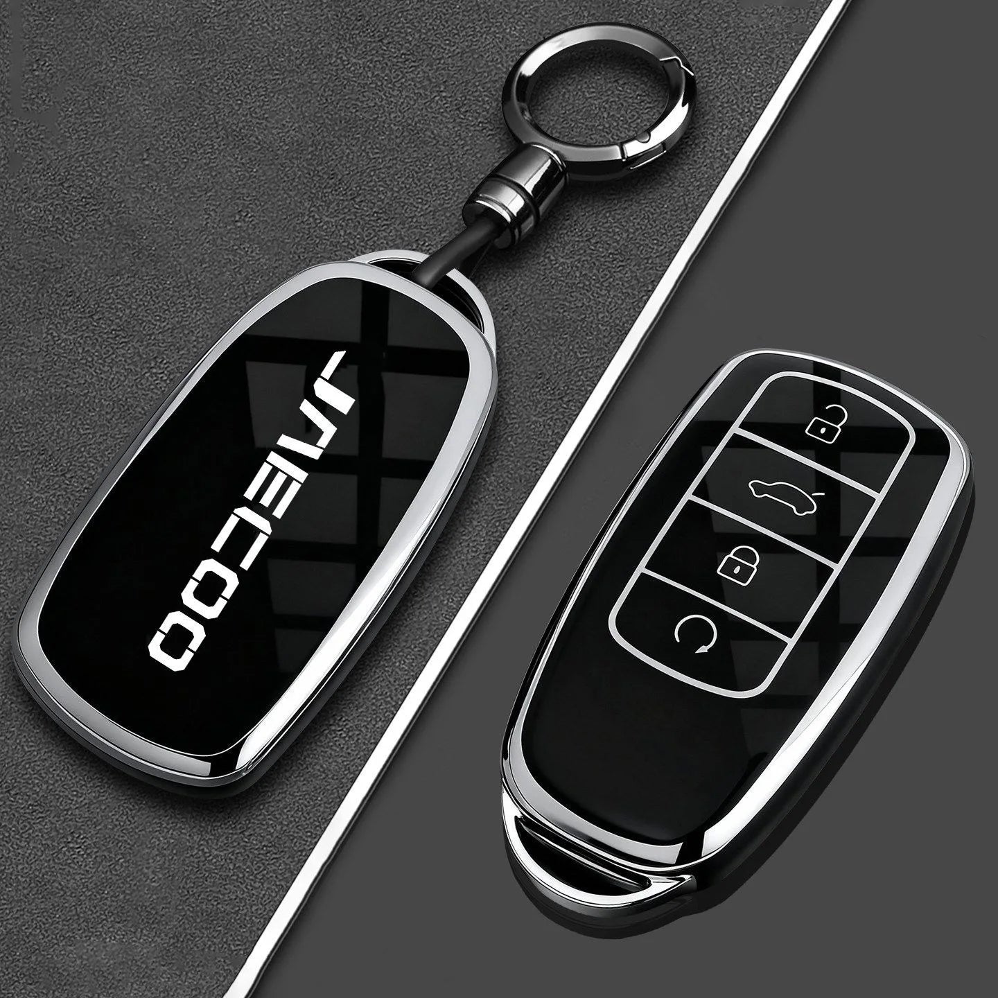Jaecoo J5 EV / J7 / J7 PHEV / J8 — TPU Key Fob Case & Keychain Cover (2025–2026)