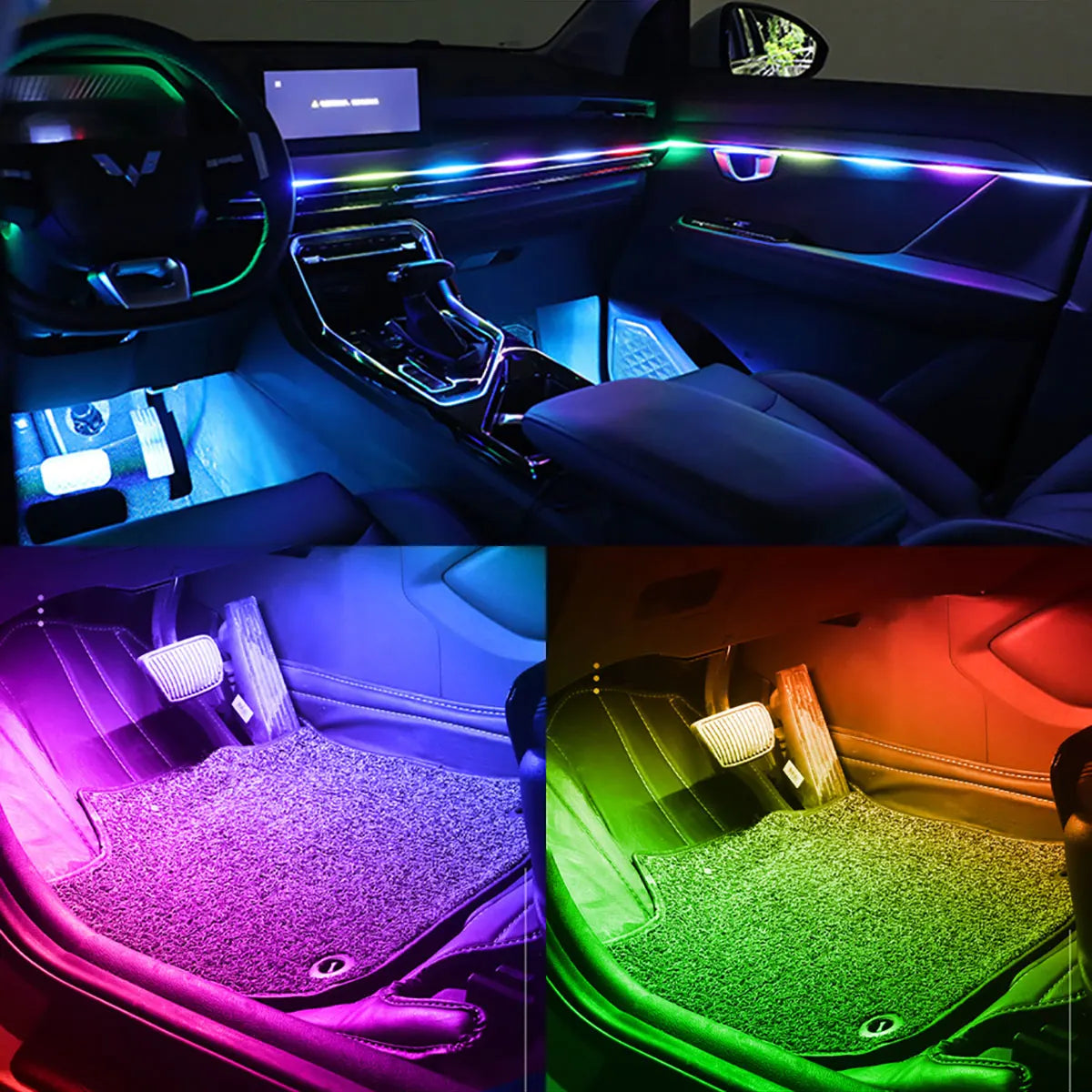 KEVANLY RGB Symphony Ambient LED Light Strip — App-Controlled Interior Atmosphere Lighting (USB, 12V)