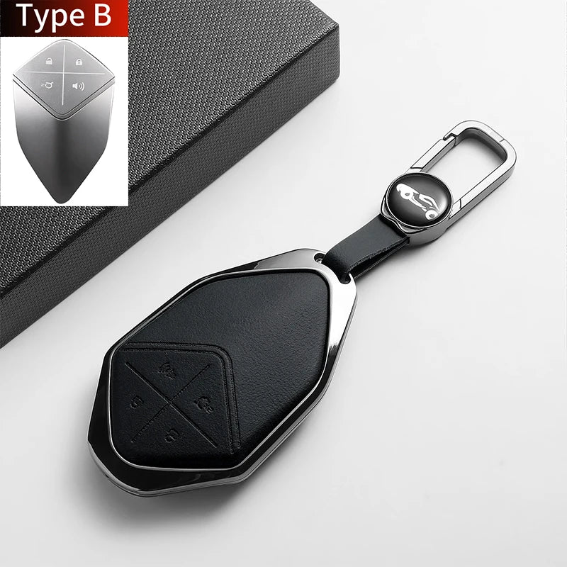 DEEPAL S05 / S07 / SL03 / L07 / G318 — Leather & Metal Smart Key Fob Case
