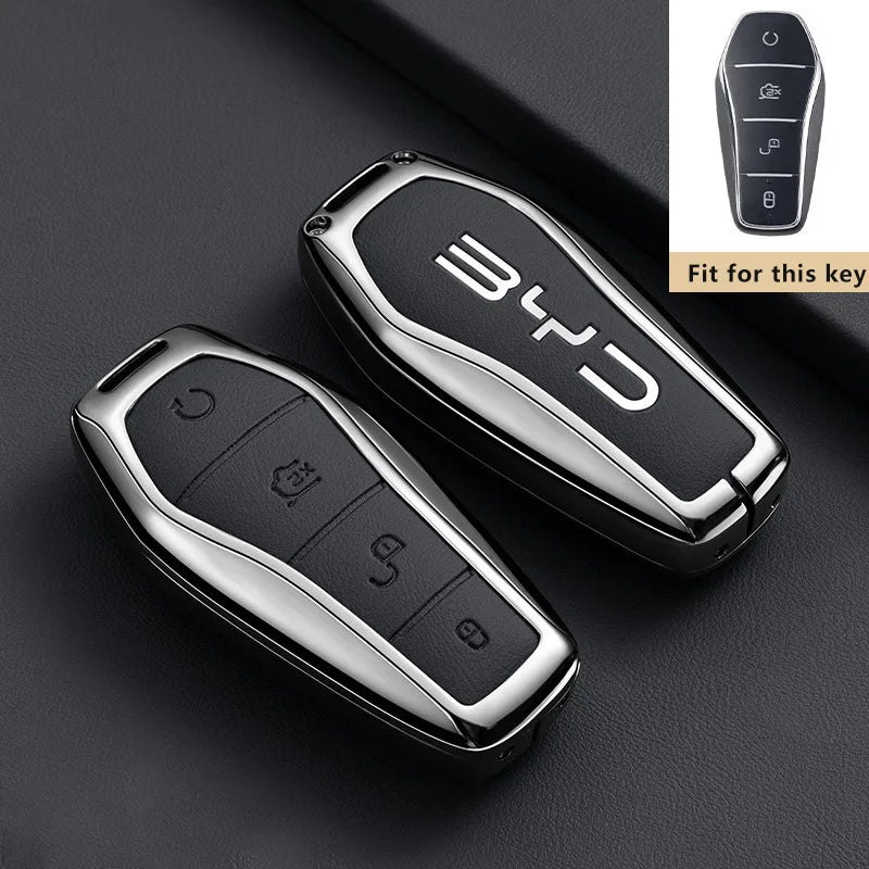 BYD Song Plus Pro / GM-I — Zinc Alloy Key Fob Case & Keychain (2022–2026)