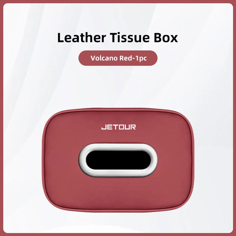 Jetour X70 / X70S / X90 / X95 / Dashing / X-1 / L6 / i-DM — Leather Hanging Tissue Box Holder