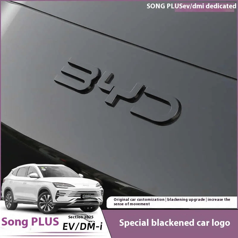 BYD Song Plus DMI / Seal U / Sealion 6 — Black Warrior Front & Rear Emblem Badge Cover