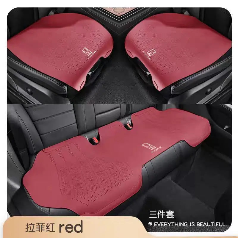 Avatr 07 / 11 / 12 — Suede Leather Breathable Seat Cushion Set, 3-Piece (2025)