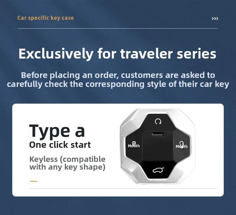 Jetour T2 Traveller — Zinc Alloy & Leather Full Cover Key Case & Keychain (2023–2024)