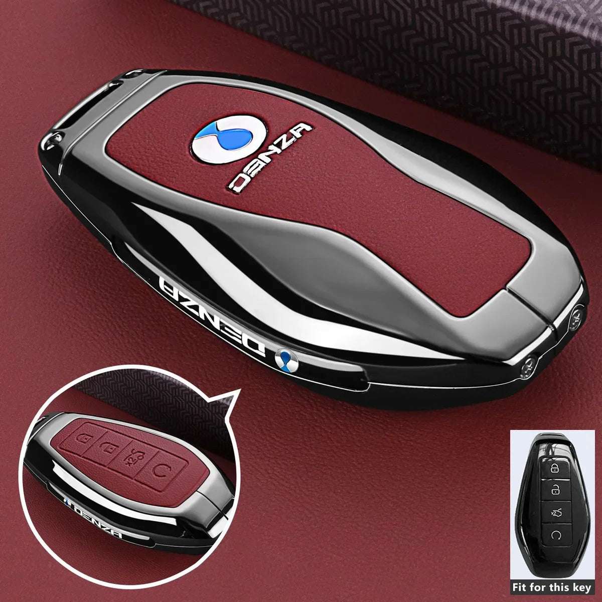 Denza B5 / B8 — Zinc Alloy Smart Key Fob Case & Keychain (2025–2026)