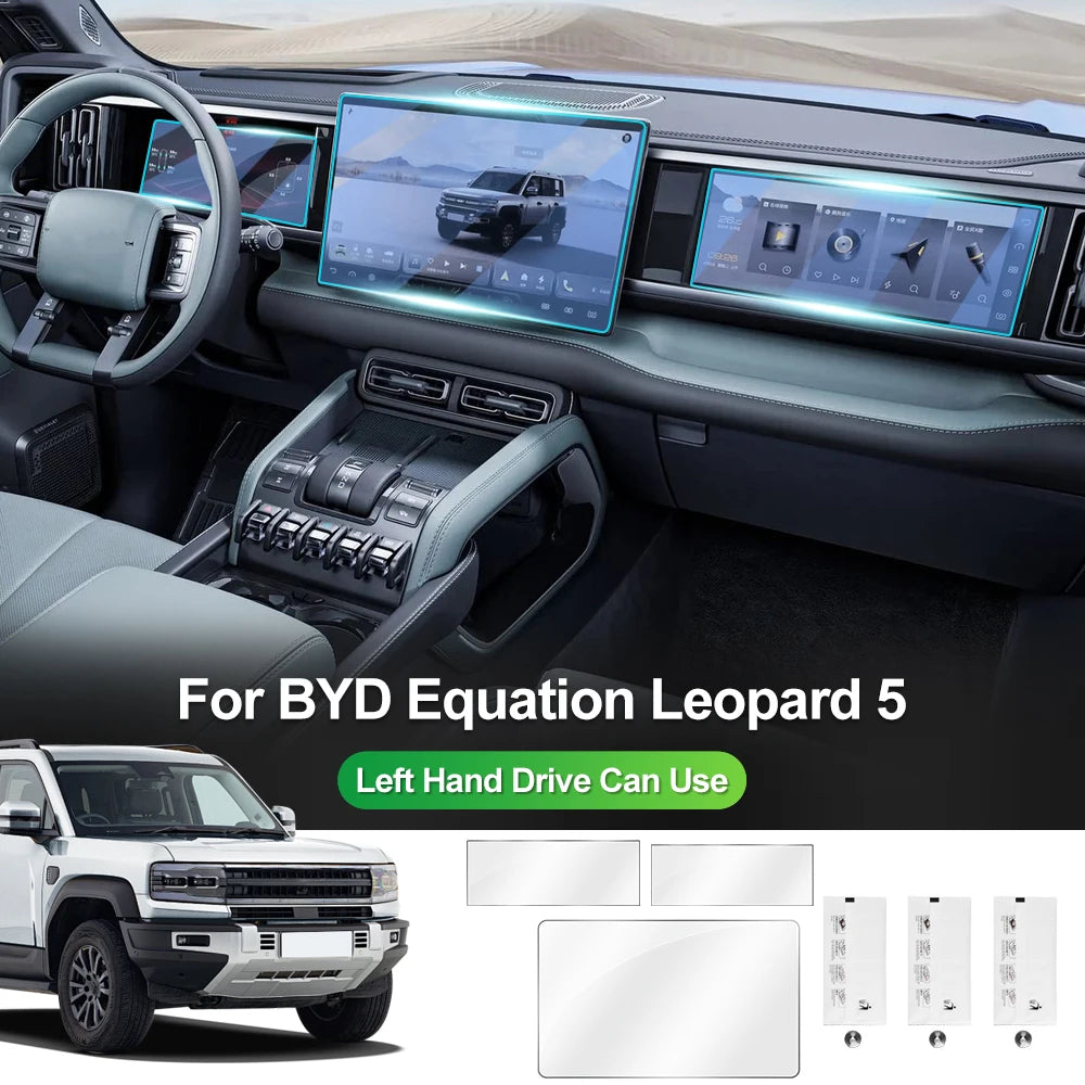 BYD Leopard 5 / Titanium 5 — Tempered Glass GPS & Dashboard Screen Protector (2025–2026)