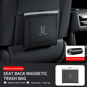 Avatr 06 / 07 / 11 / 12 — PU Leather Magnetic Seat Back Rubbish Bin