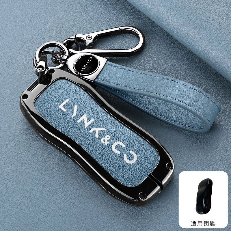 Lynk & Co Z10 / Z20 / 900 EM-P — Zinc Alloy & Leather Key Fob Case & Keychain