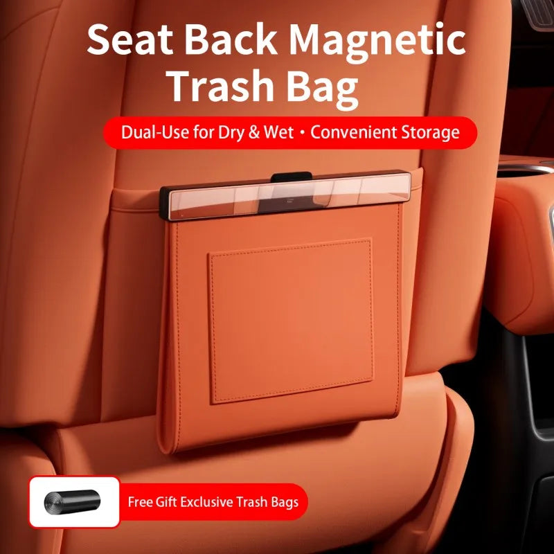 Avatr 06 / 07 / 11 / 12 — PU Leather Magnetic Seat Back Rubbish Bin