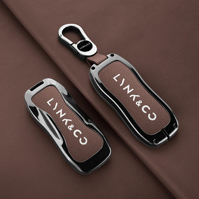 Lynk & Co Z10 / Z20 / 900 EM-P — Zinc Alloy & Leather Key Fob Case & Keychain