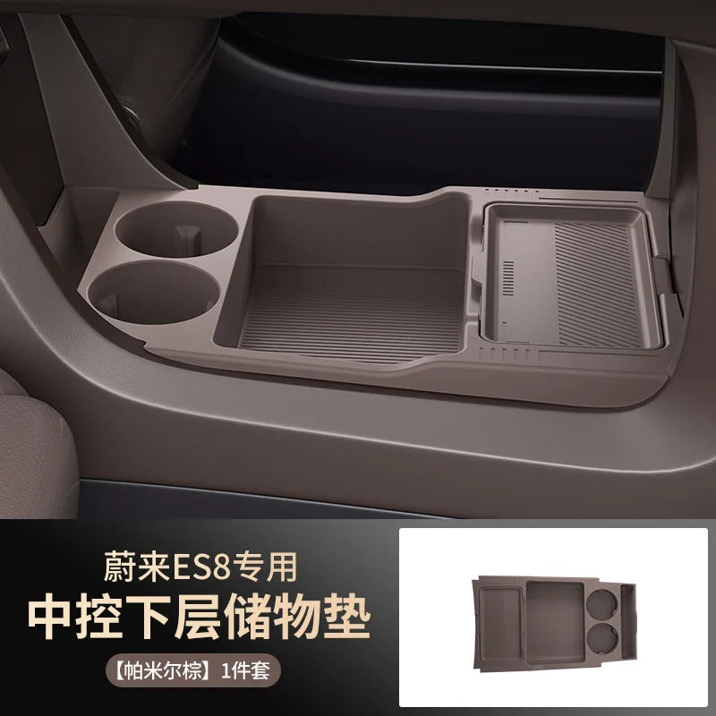 NIO EL8 — Dual-Layer Silicone Centre Console Storage & Glasses Organiser Tray (2026)