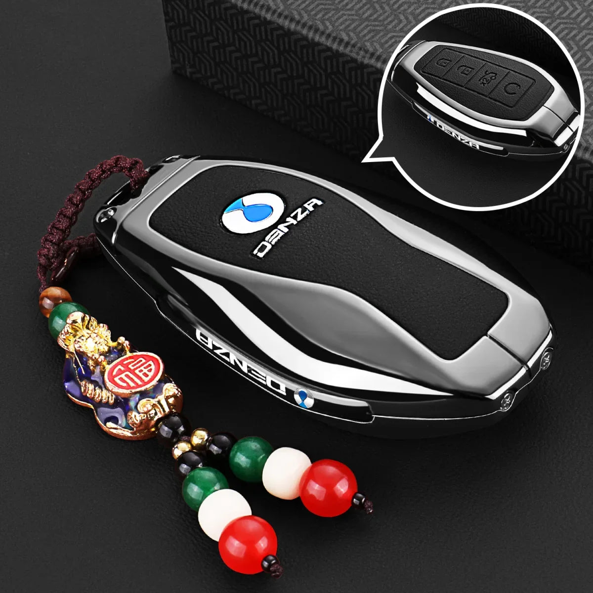 Denza B5 / B8 — Zinc Alloy Smart Key Fob Case & Keychain (2025–2026)