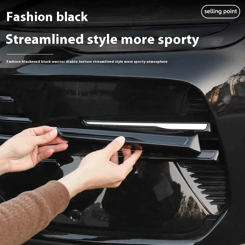 BYD Song Plus DMI / Seal U / Sealion 6 — Black Warrior Fog Light Garnish & Grille Sticker Kit