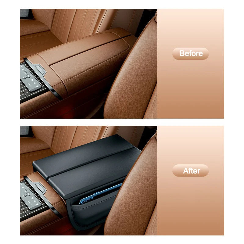 Jaecoo J6 / J7 / J8 PHEV — Leather Armrest Cushion with Logo & Storage Box (2023–2025)