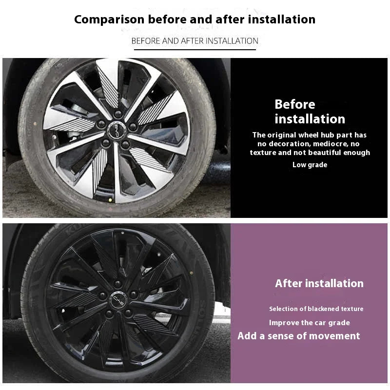 BYD Song Plus DMI / Seal U / Sealion 6 — Black Warrior Wheel Hub Rim Stickers & Exterior Modification Kit