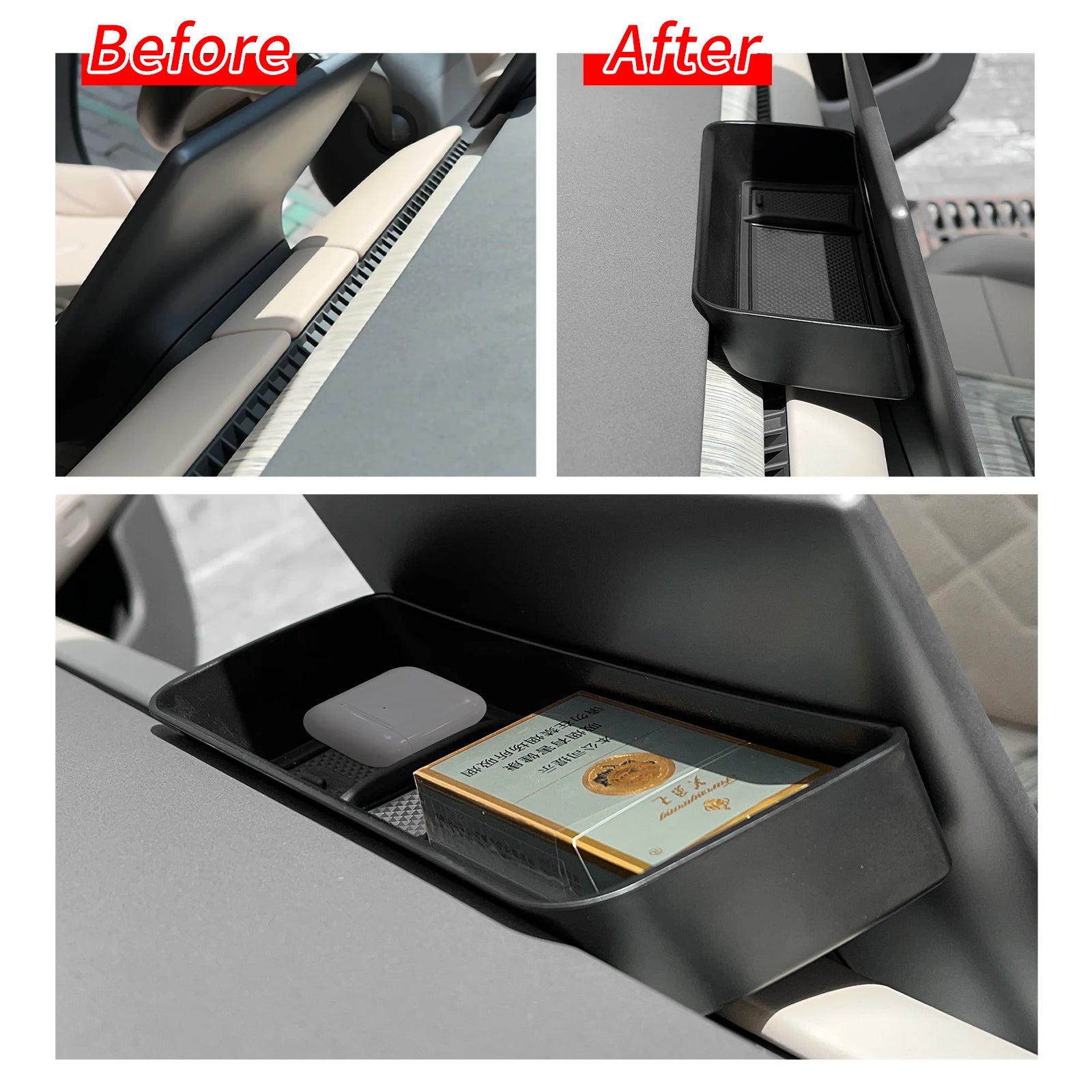 NIO ET7 — Hidden Behind-Screen Dashboard Storage Box & Console Organiser Tray