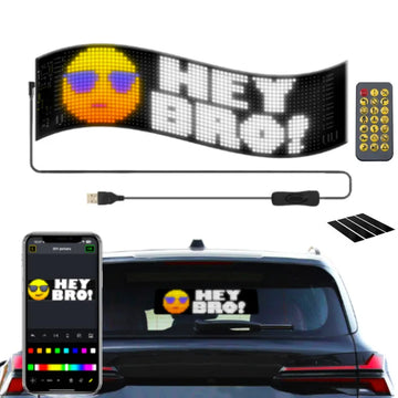 KALADA RGB Scrolling LED Display Sign — Bluetooth App-Controlled, Programmable Text & Animation (USB, 5V)
