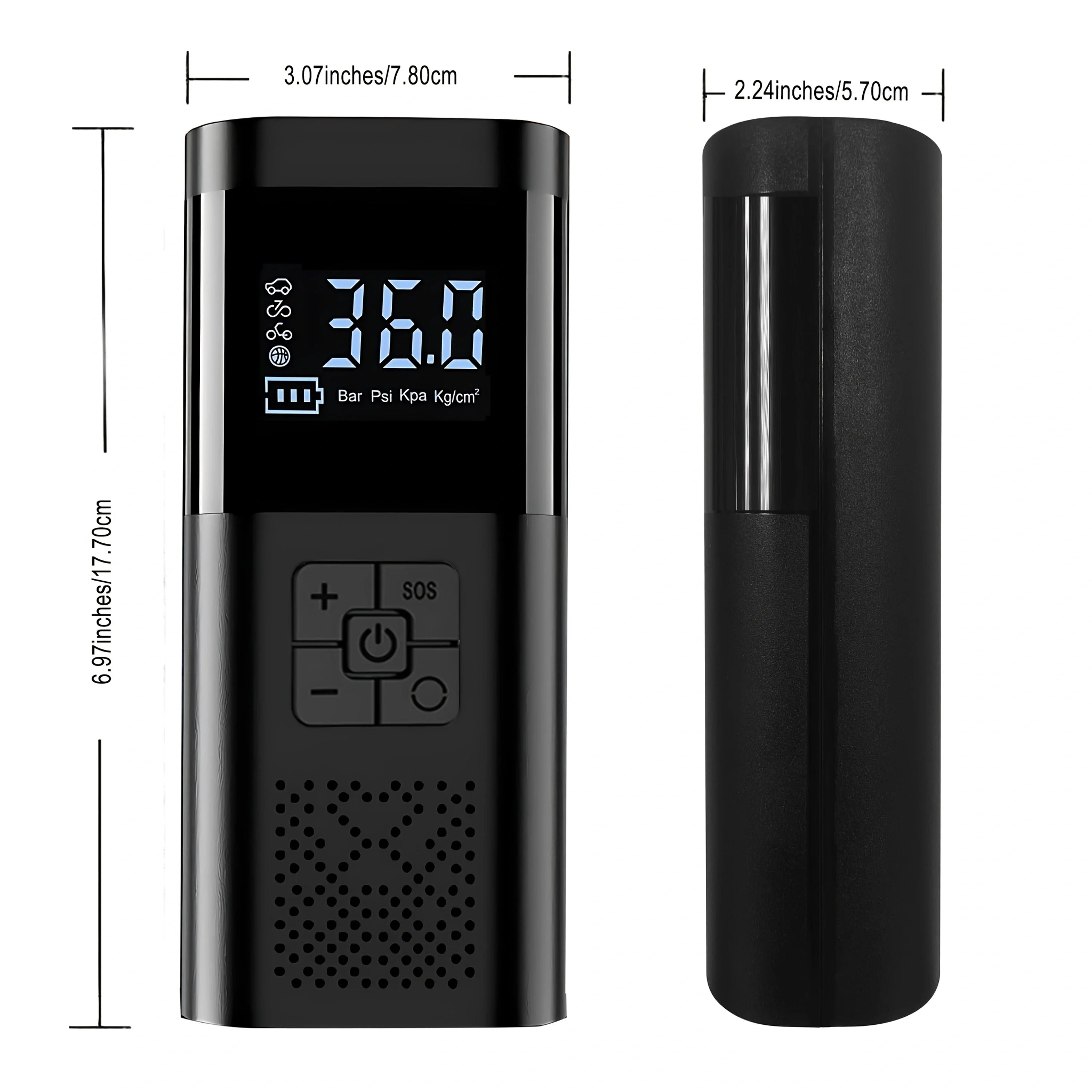 Cordless Portable Tyre Inflator — 150PSI Digital Gauge, 3× Faster Inflation