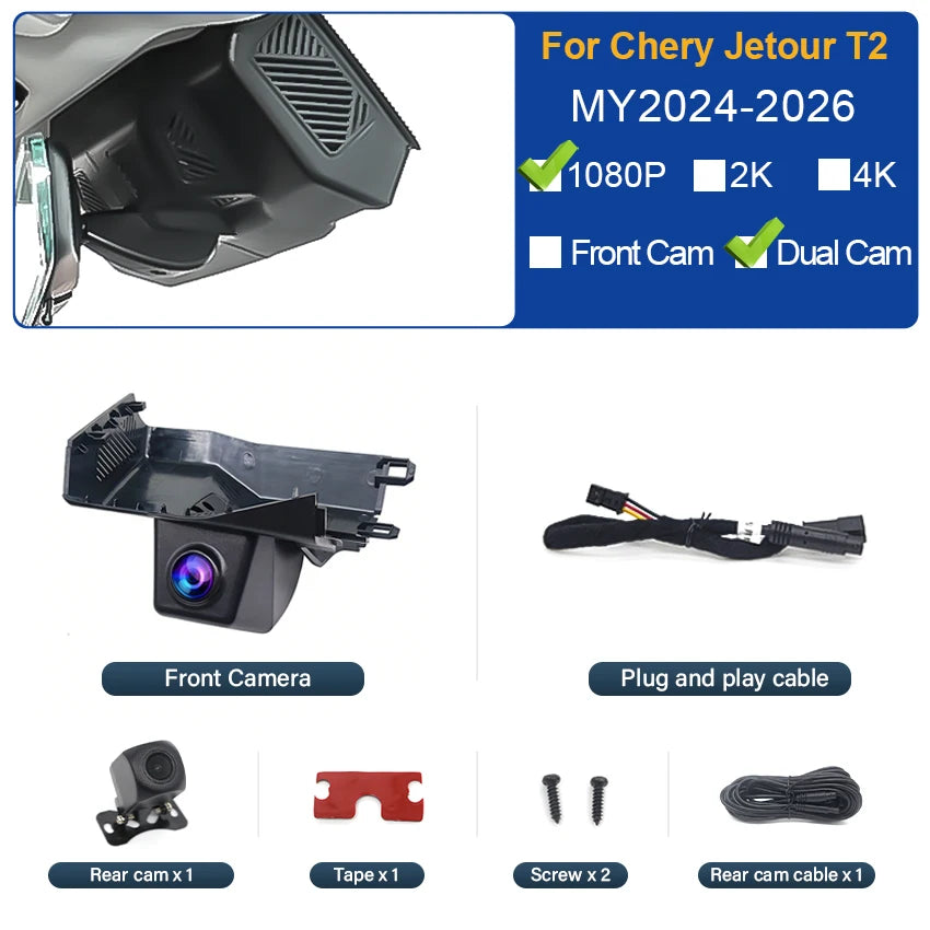 Jetour 4K Dual Dash Cam