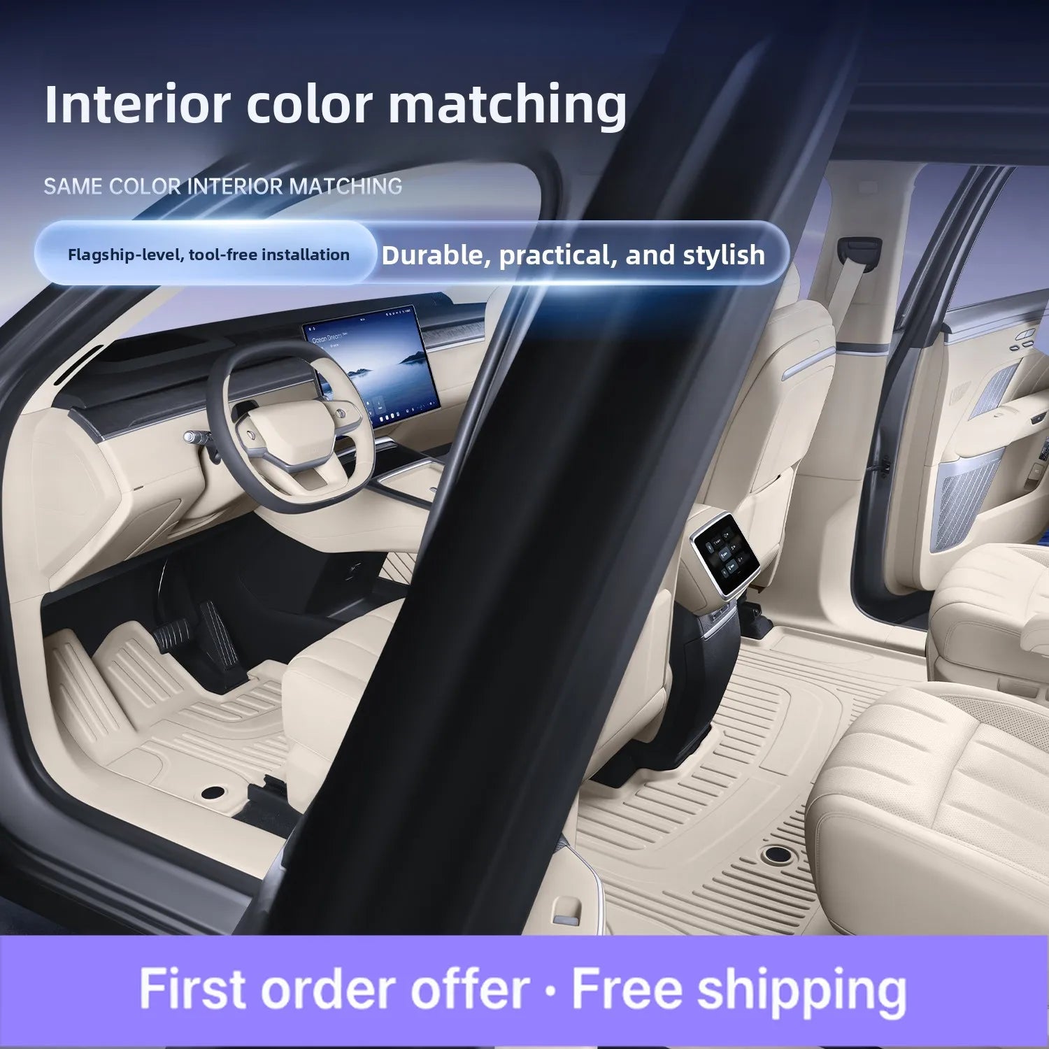 NIO EL8 — Double-Layer TPE Full-Coverage Floor Mats, 6 & 7 Seat (2023–2026)