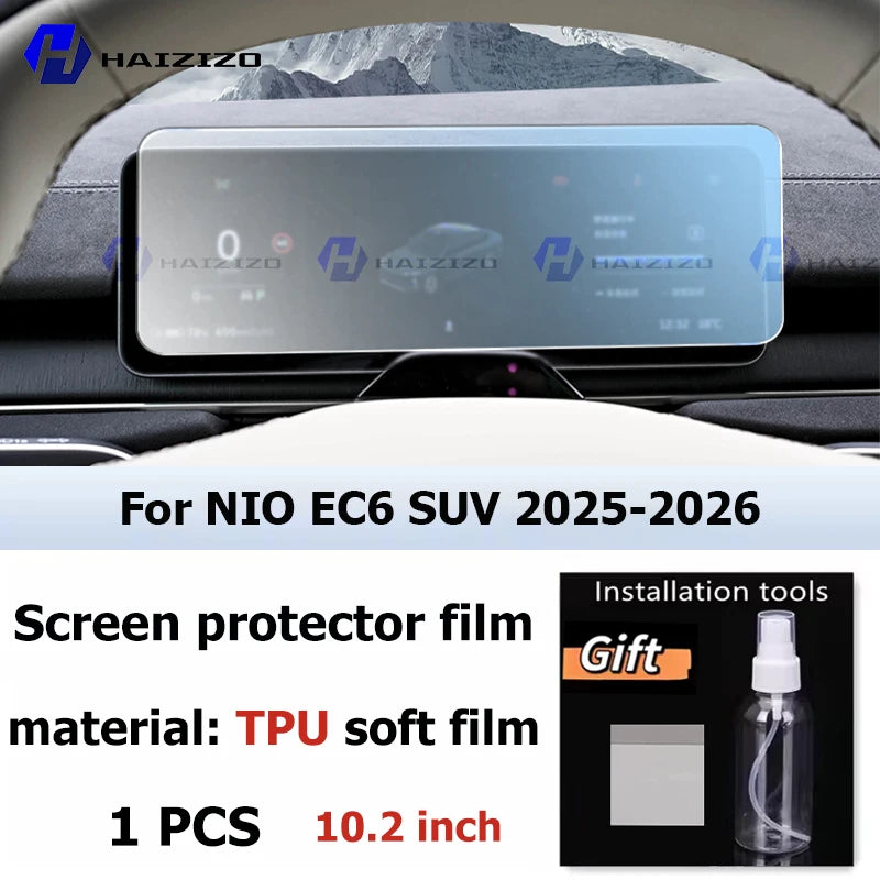 NIO EC6 — TPU Matte & Transparent GPS Navigation & Console Screen Protector Film (2025–2026)