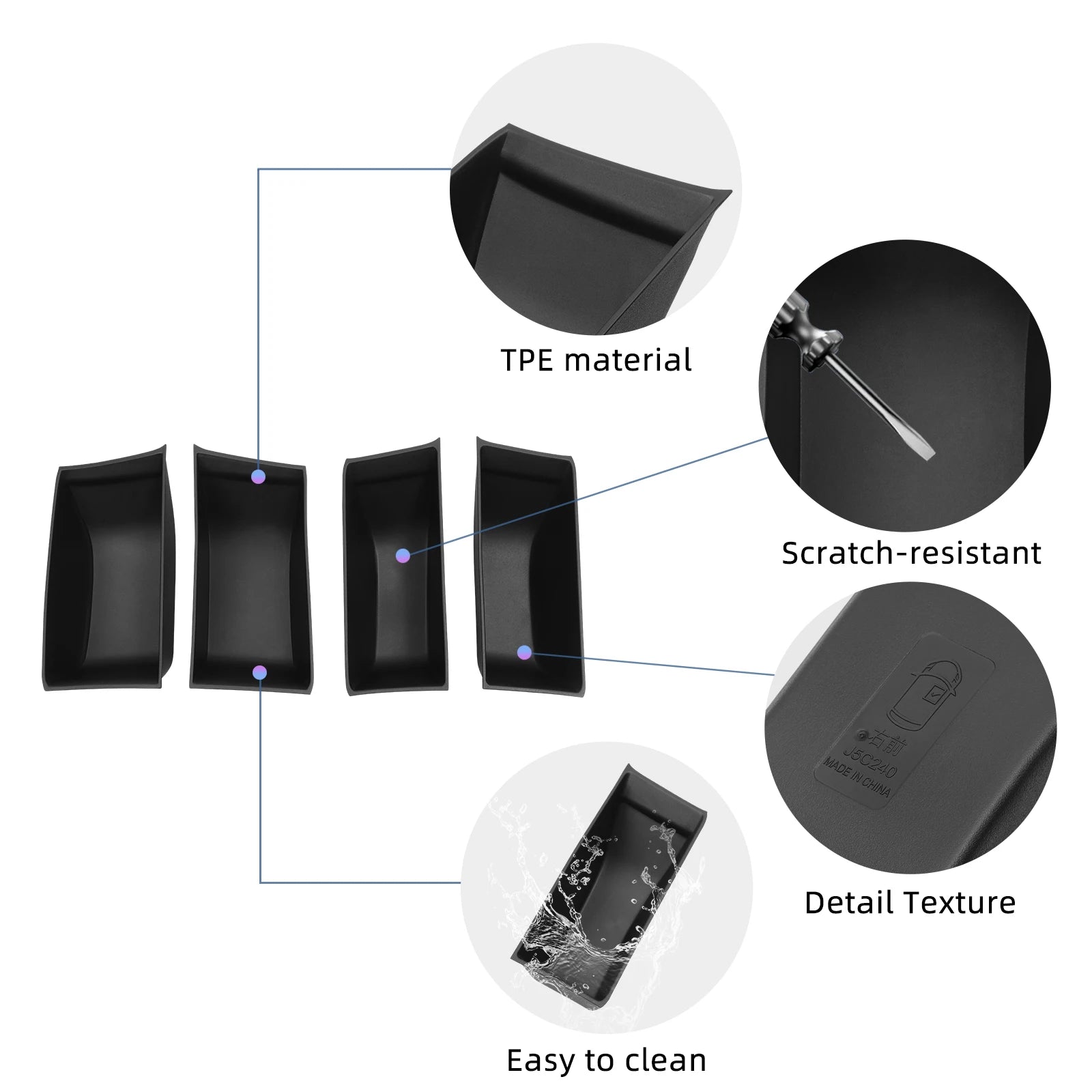 BYD Atto 3 EVO / Yuan Plus — TPE Door Handle Storage Trays (2025–2026)