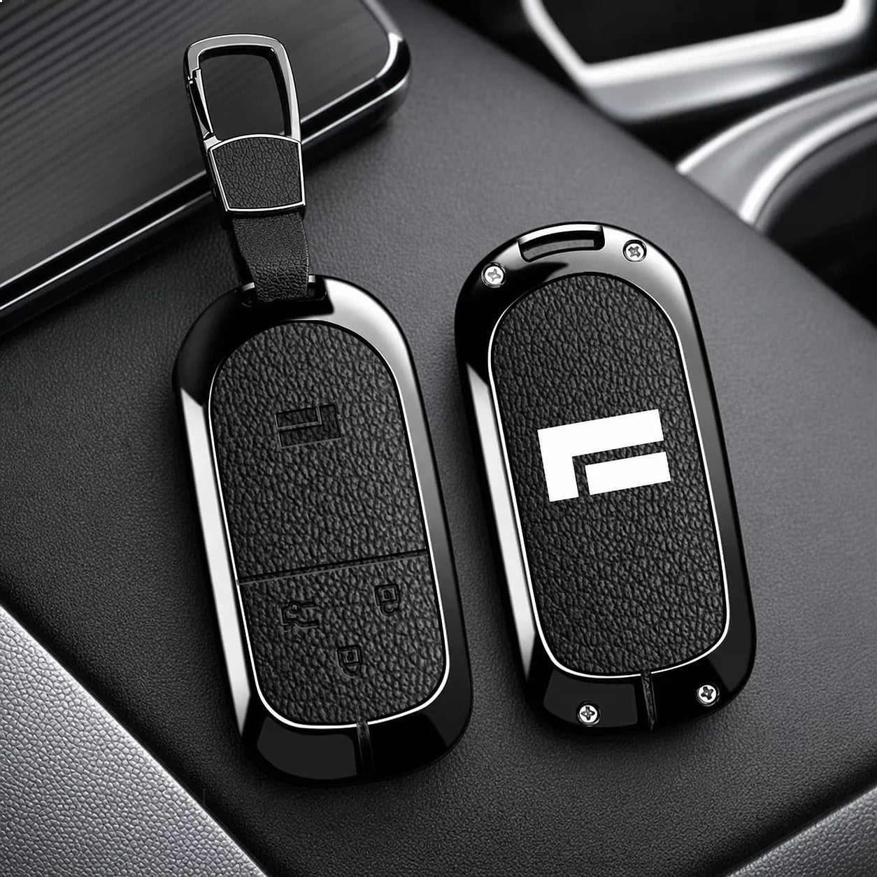 ROX ADAMAS — Zinc Alloy 3-Button Smart Key Fob Case & Keychain (2023–2026)