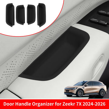 Zeekr 7X — Silicone Door Handle Storage Tray & Anti-Dirt Organiser Set, 4PCS (2024–2026)