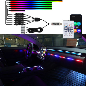 KEVANLY RGB Symphony Ambient LED Light Strip — App-Controlled Interior Atmosphere Lighting (USB, 12V)