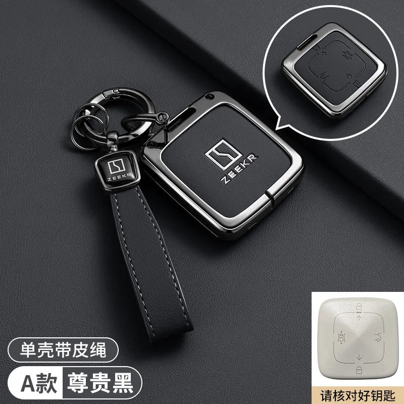 Zeekr 001 / 007 / 009 / X — Zinc Alloy Key Fob & Smart Card Protective Case | 12 Styles
