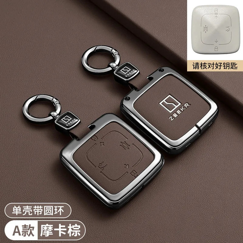 Zeekr 001 / 007 / 009 / X — Zinc Alloy Key Fob & Smart Card Protective Case | 12 Styles