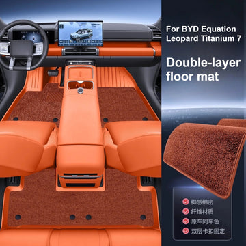 BYD Leopard / Titanium 7 — Full-Coverage 3D TPE Floor Mats, 5-Seat Set (2025)
