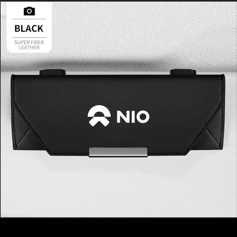 NIO Full Range — Napa Leather Magnetic Visor Sunglasses Holder & Clip