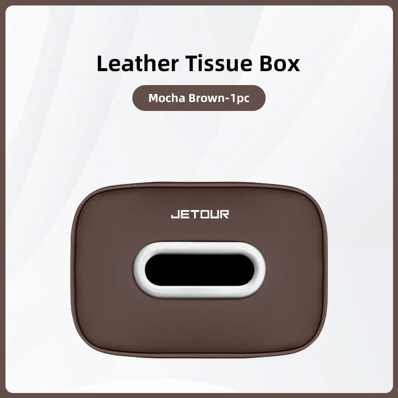 Jetour X70 / X70S / X90 / X95 / Dashing / X-1 / L6 / i-DM — Leather Hanging Tissue Box Holder