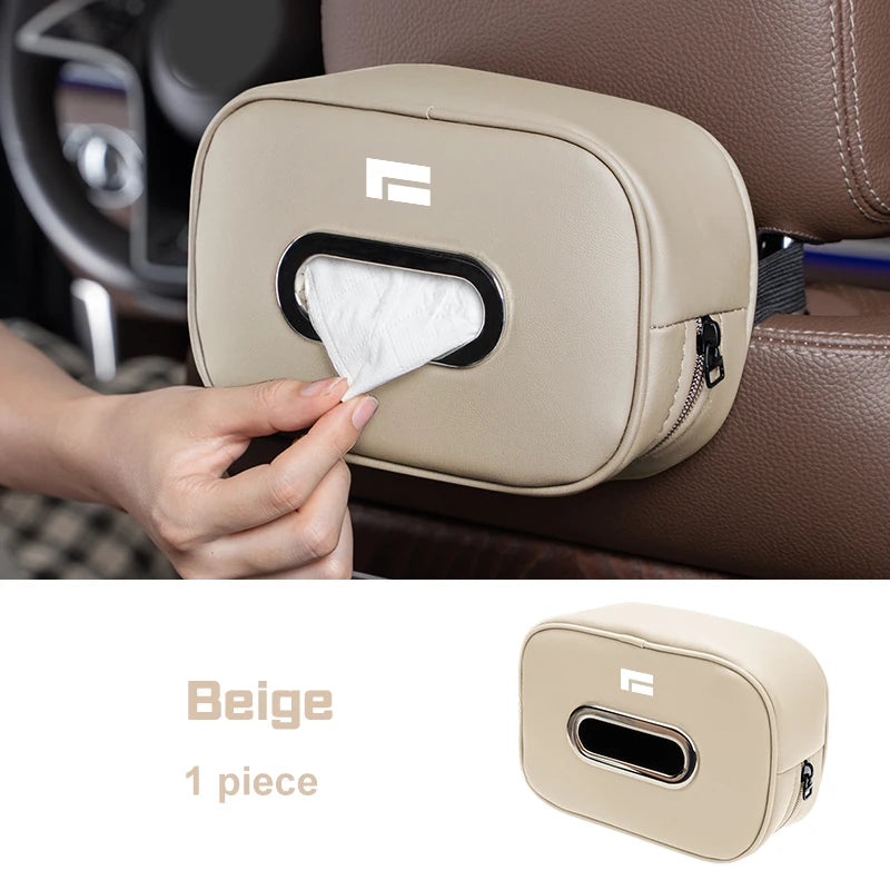 BAIC JISHI Polestone 01 / ROX 01 — Microfiber Leather Tissue Box & Armrest Storage Bag