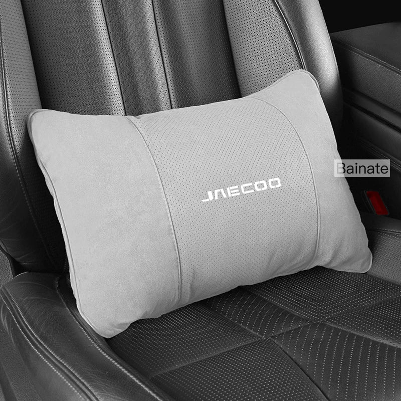 Jaecoo J5 / J7 / J8 / Omoda — Artificial Leather Neck Headrest & Lumbar Support Cushion Set (2024–2026)